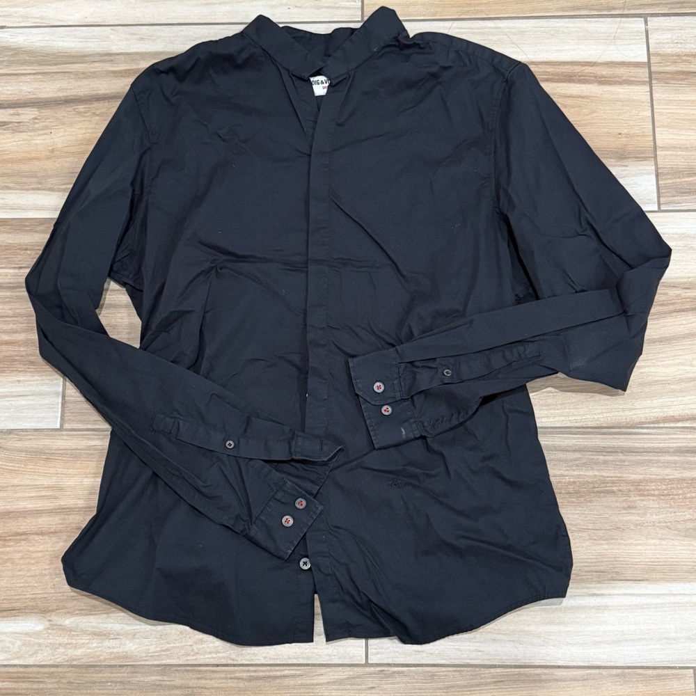 Zadig & Voltaire Midnight Black Button Down Shirt